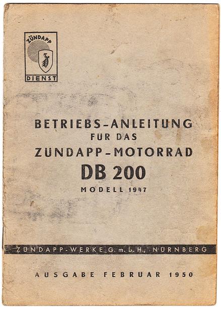 Original Bedienung und Pflege Typ DB 200